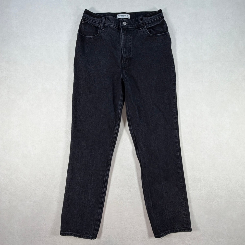 Abercrombie & Fitch 28/6R‎ The 90s Straight Ultra High Rise Jeans Black 155D0913